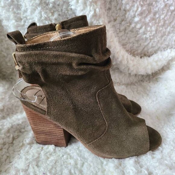Latigo Arma Open Toe Leather Booties sz 9 - Picture 1 of 9